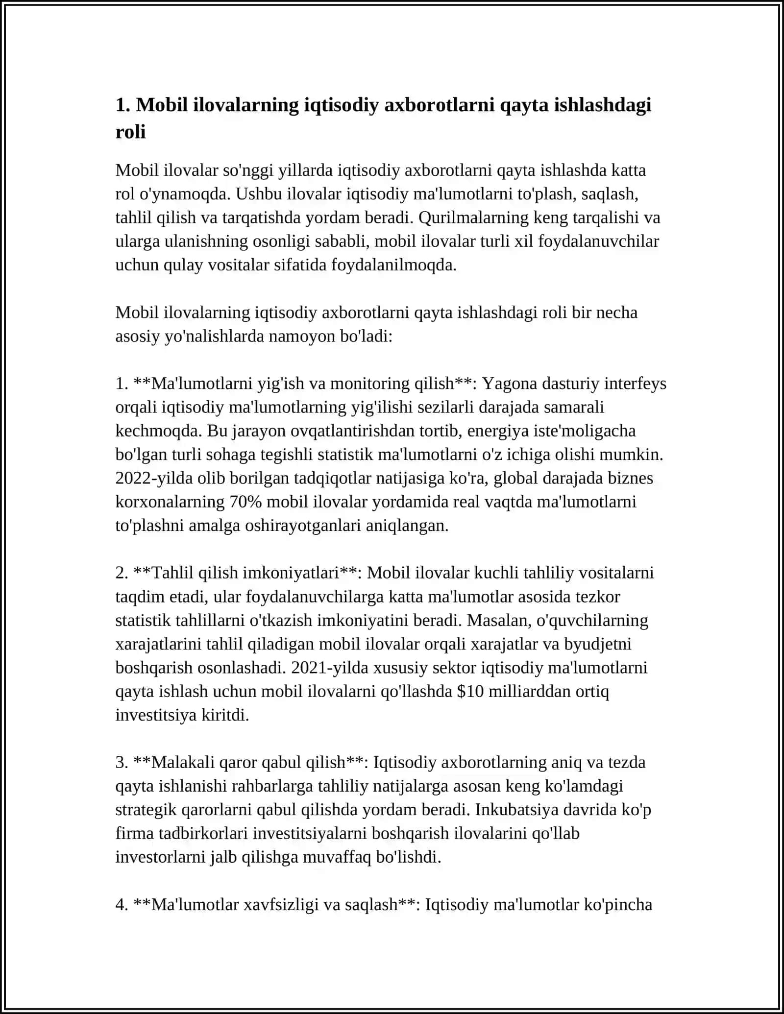 IQTISODIY AXBOROTLARNI QAYTA ISHLASH JARAYONIDA MOBIL ILOVALARDAN FOYDALANISH TEXNOLOGIYALARI 3