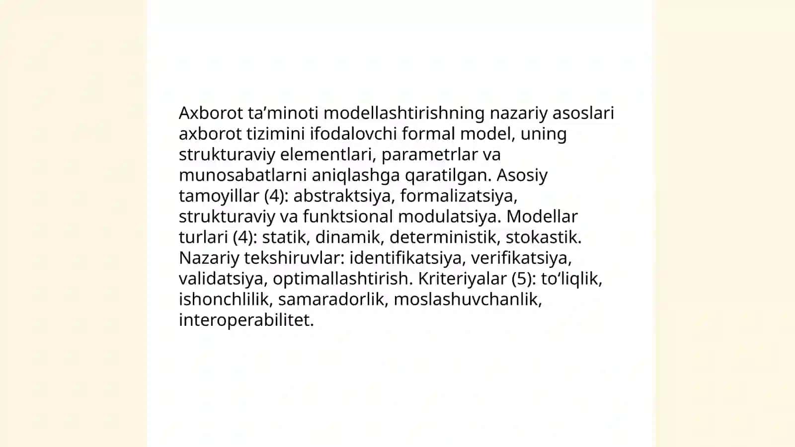 Axborot taʼminoti modellashtirish 3