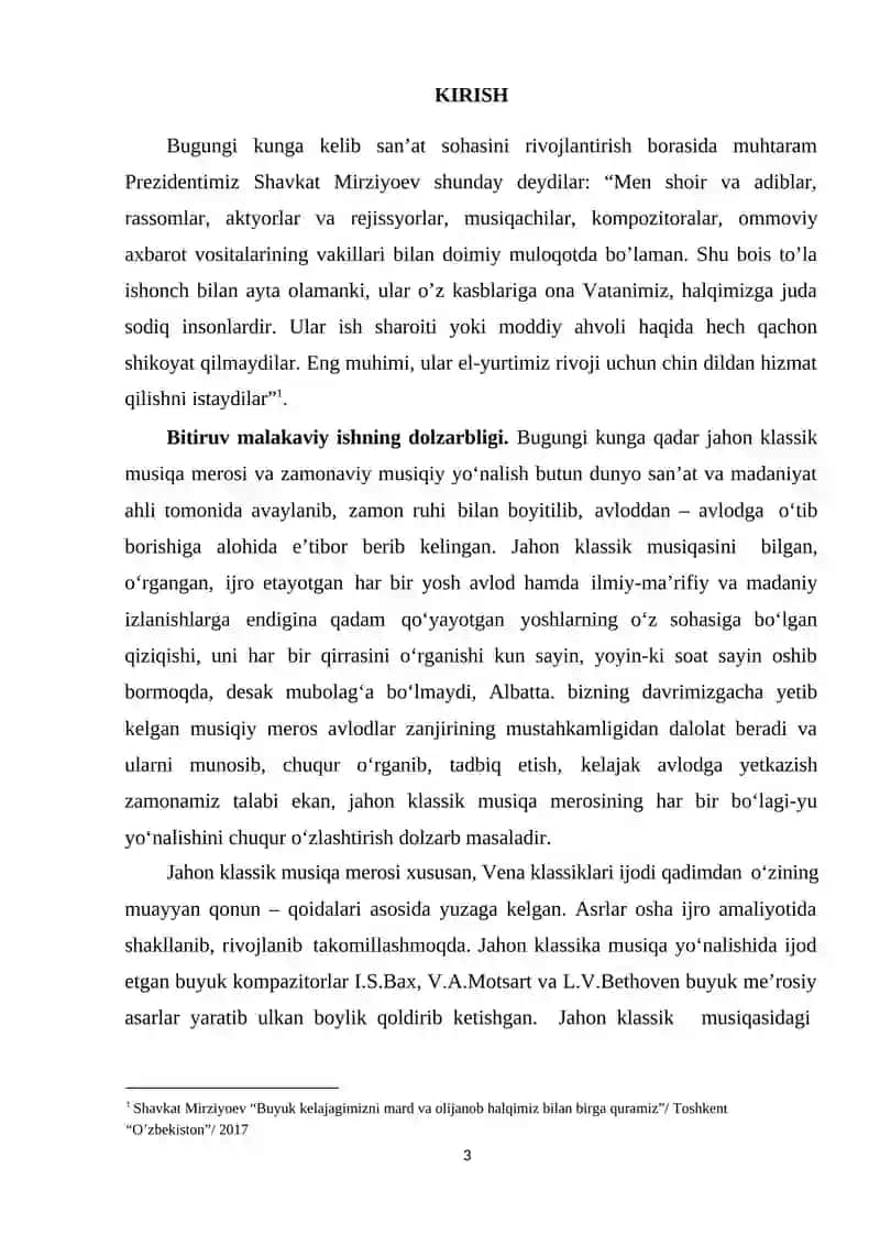 F.Kramarjning klarnet va orkestr uchun kontsertining ijro tahlili 3