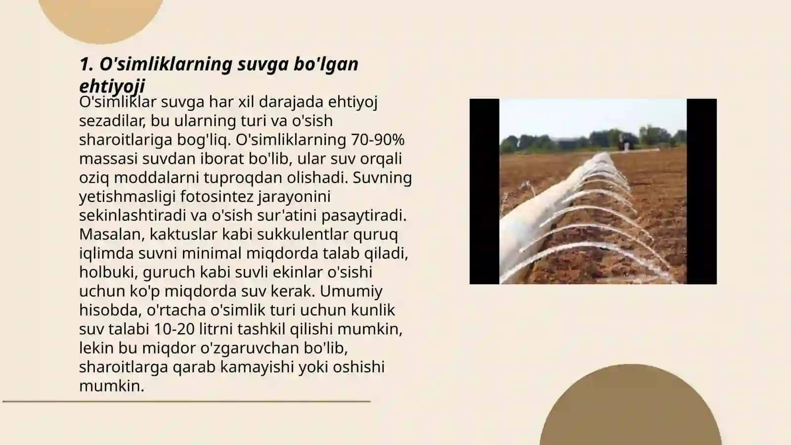 O'simliklarni sug'orish fiziologiyasi va istiqbollari 3