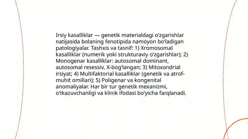 Irsiy kasalliklar 3