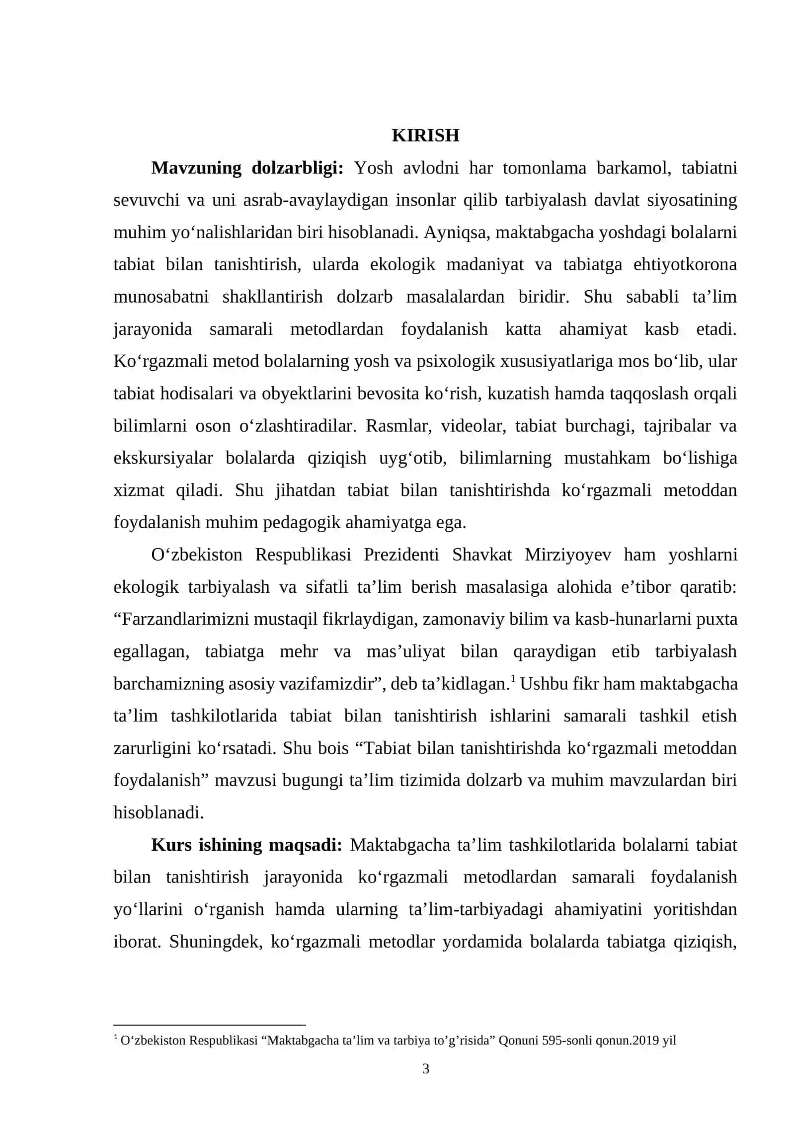 Tabiat bilan tanishtirishda koʻrgazmali metoddan foydalanish 3
