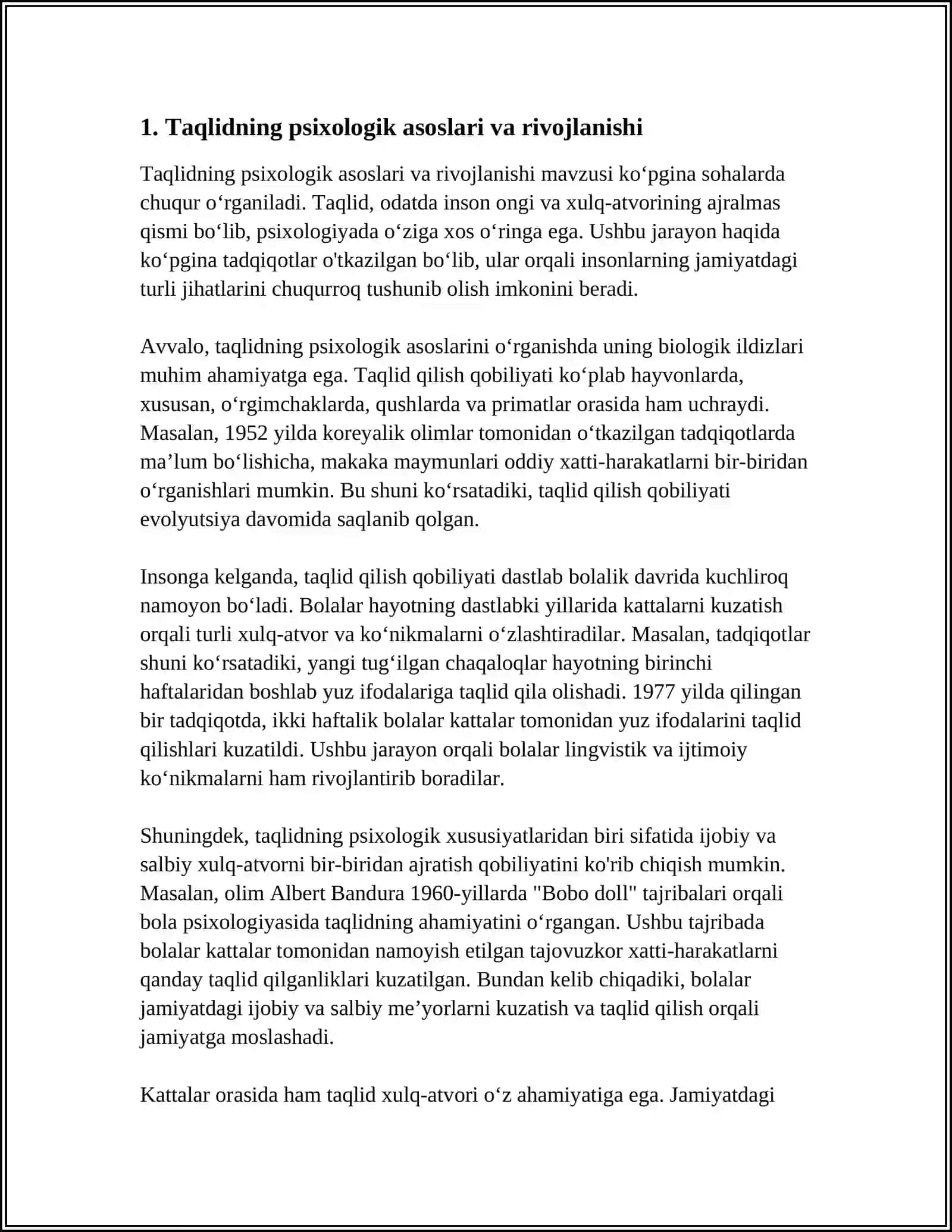 IJTIMOIY TAʼSIR MEXANIZMLARI: TAQLID, ISHONTIRISH, MAJBURLASH 3