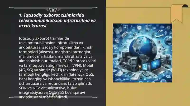 Iqtisodiy axborot tizimlarida telekommunikatsion texnologiyalar 3