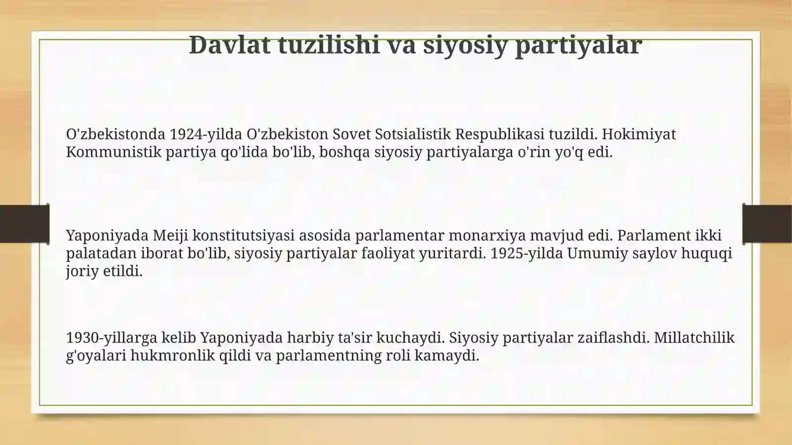 Jahon urushlari oraligʻida Oʻzbekiston va Yaponiya: Siyosiy tuzilmalar va ideologiyalar 3