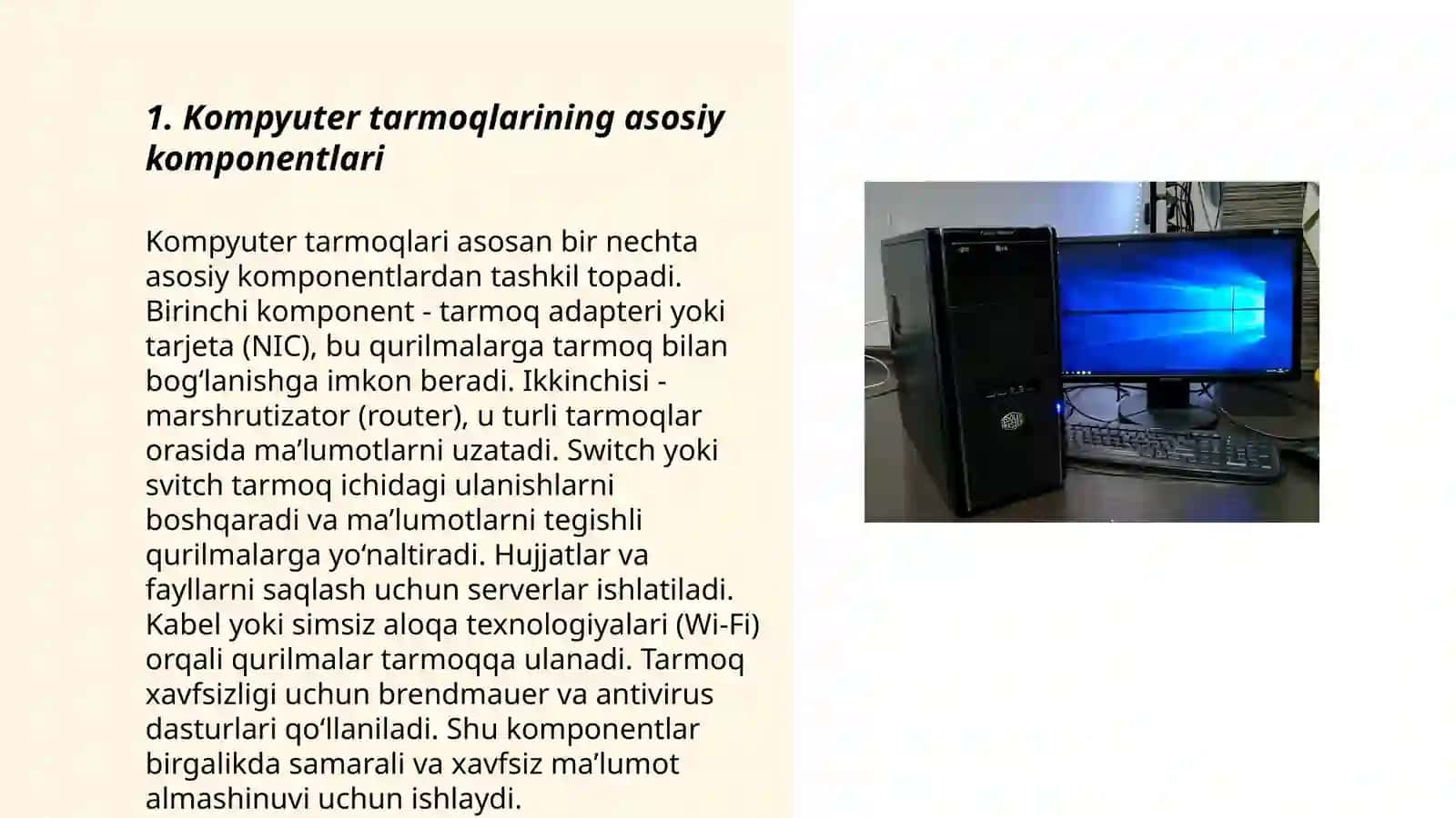 Komptuter tarmoqlarining rexnik ta'minoti 3
