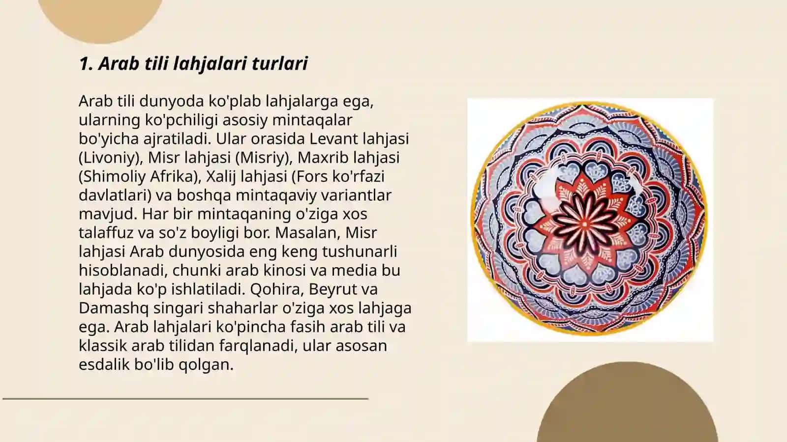 Arab Tilining Lahjalari 3