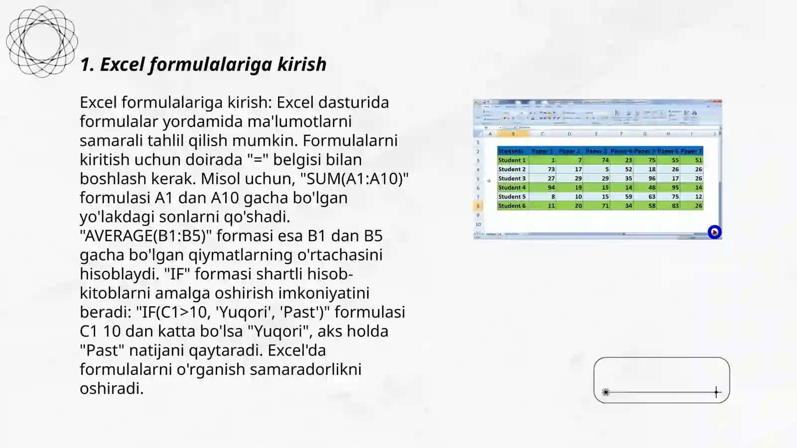 Excel matematik amallar va funksiyalari 3