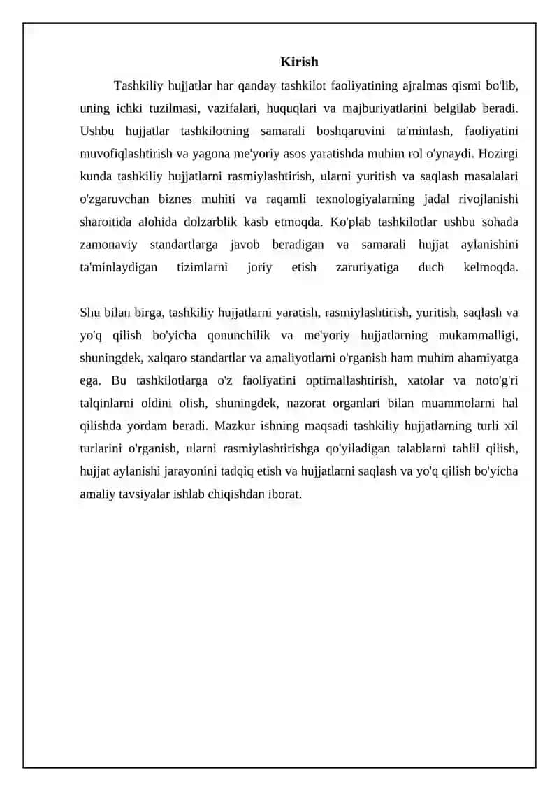 Tashkiliy hujjatlar: turlari, rasmiylashtirish va tayyorlash 3