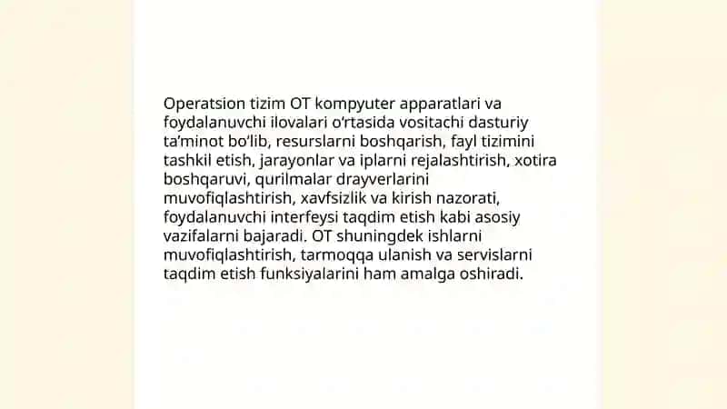 Operatsion tizimlar 3