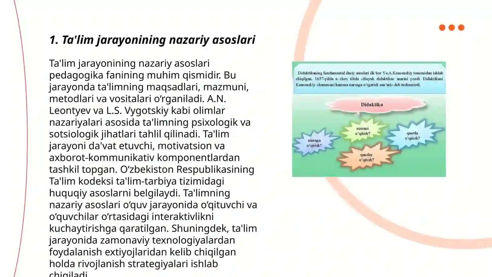 Ta'lim jarayonining nazariy asoslari 3