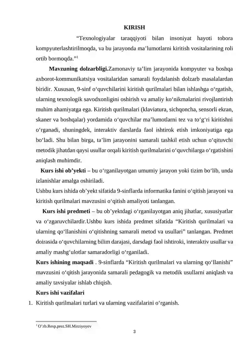Kiritish qurilmalari va ularning qo‘llanishi” mavzusini o‘qitishning samarali usullari 3