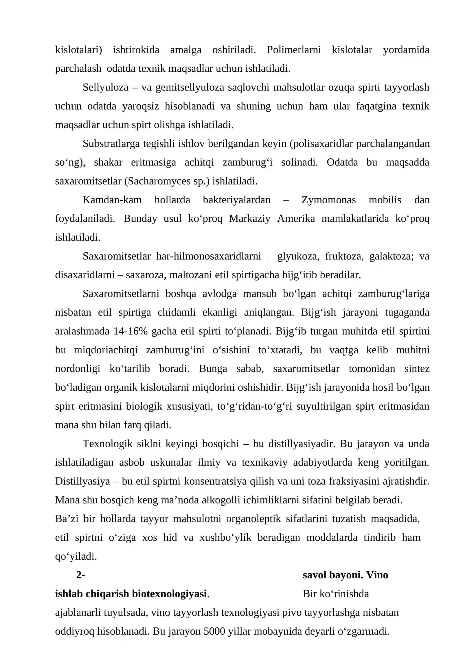 BIJG‘ISH MAHSULOTLARI ISHLAB CHIQARISHDA BIOTEXNOLOGIYA 3