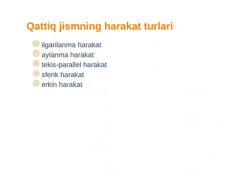 Qattiq jism kinematikasi 3