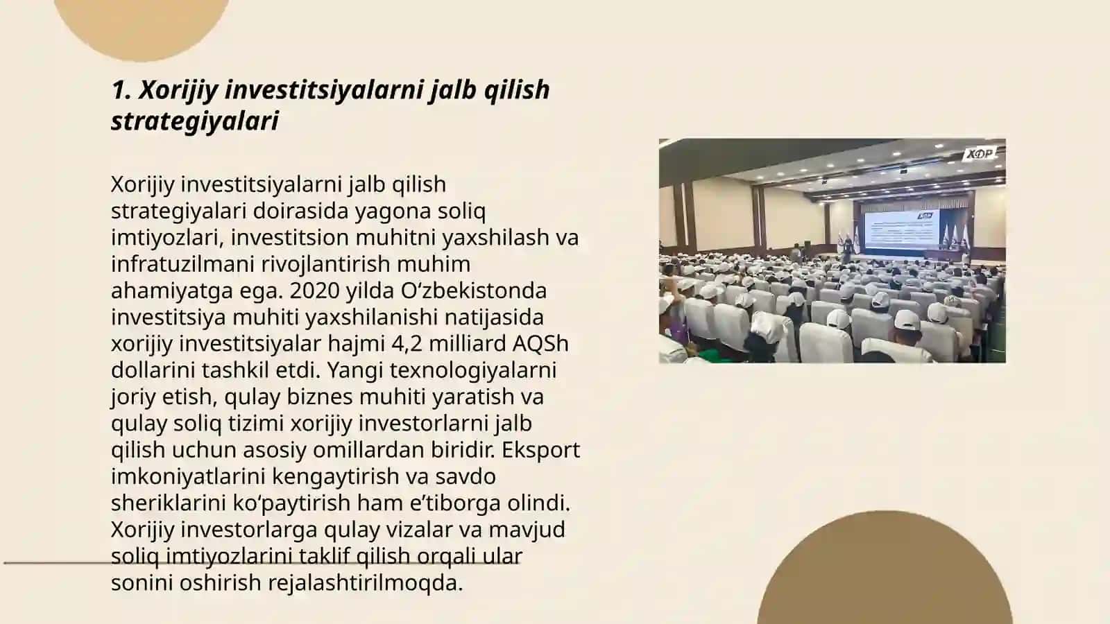 Xorijiy investitsiyalarni jalb qilish strategiyalari 3