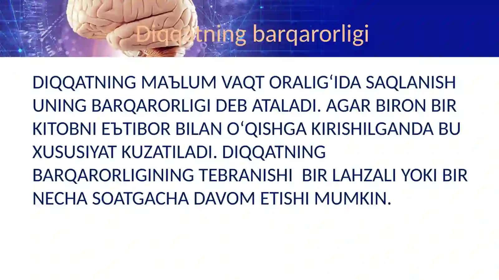 Diqqat konsentratsiyasini eksperimental o‘rganish 3