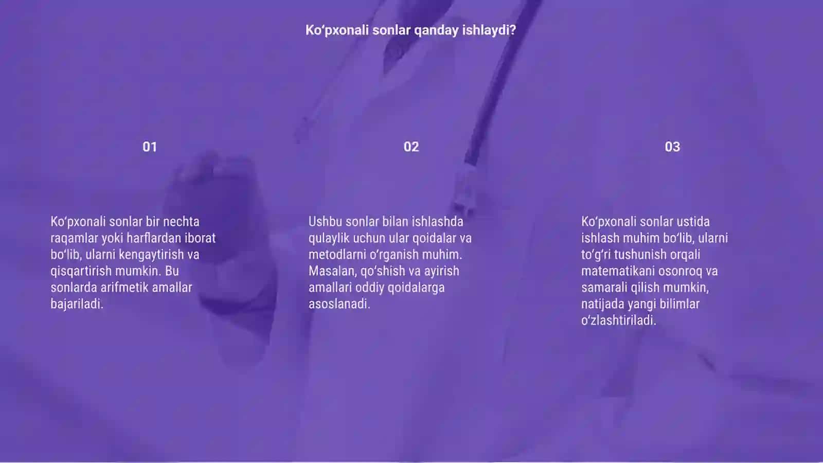 Ko‘pxonali sonlar ustida arifmetik amallar 3
