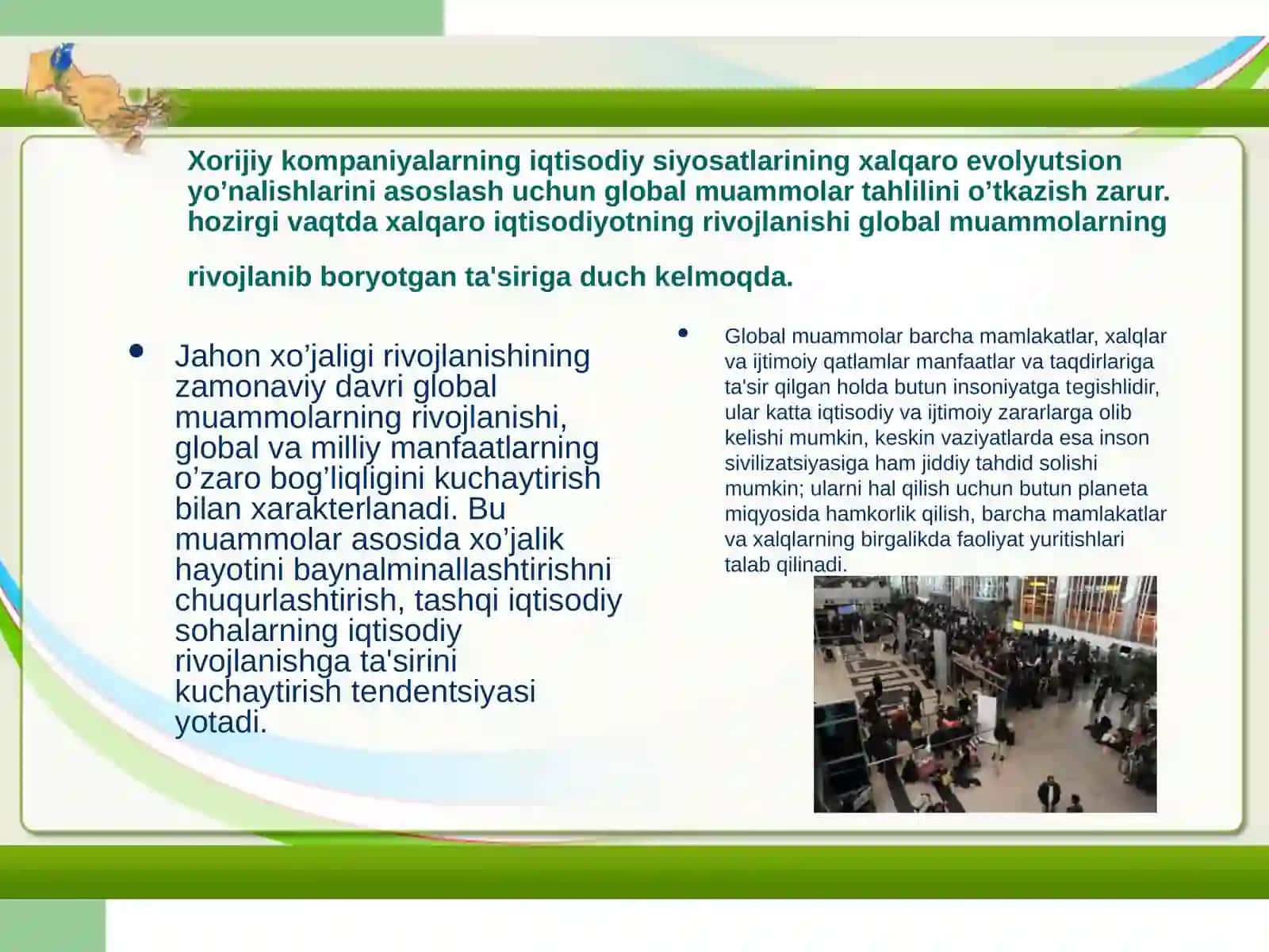 Jahon iqtisodiyotining muammolari 3