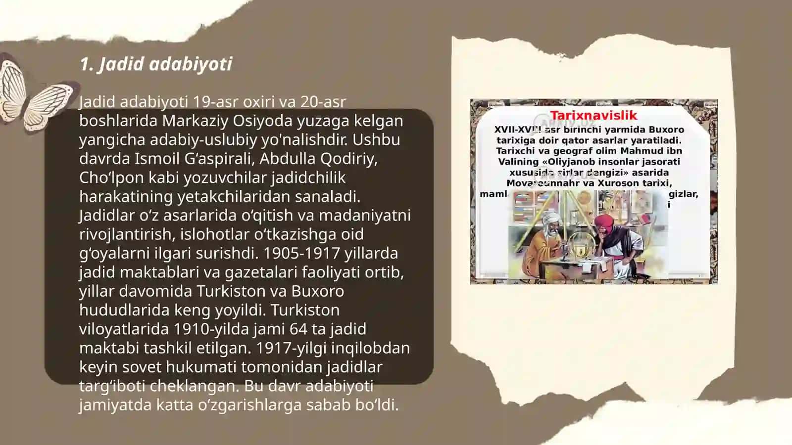 XIXasr oxiri XXasr boshlarida adabiyot Qamarova Musavvar 3