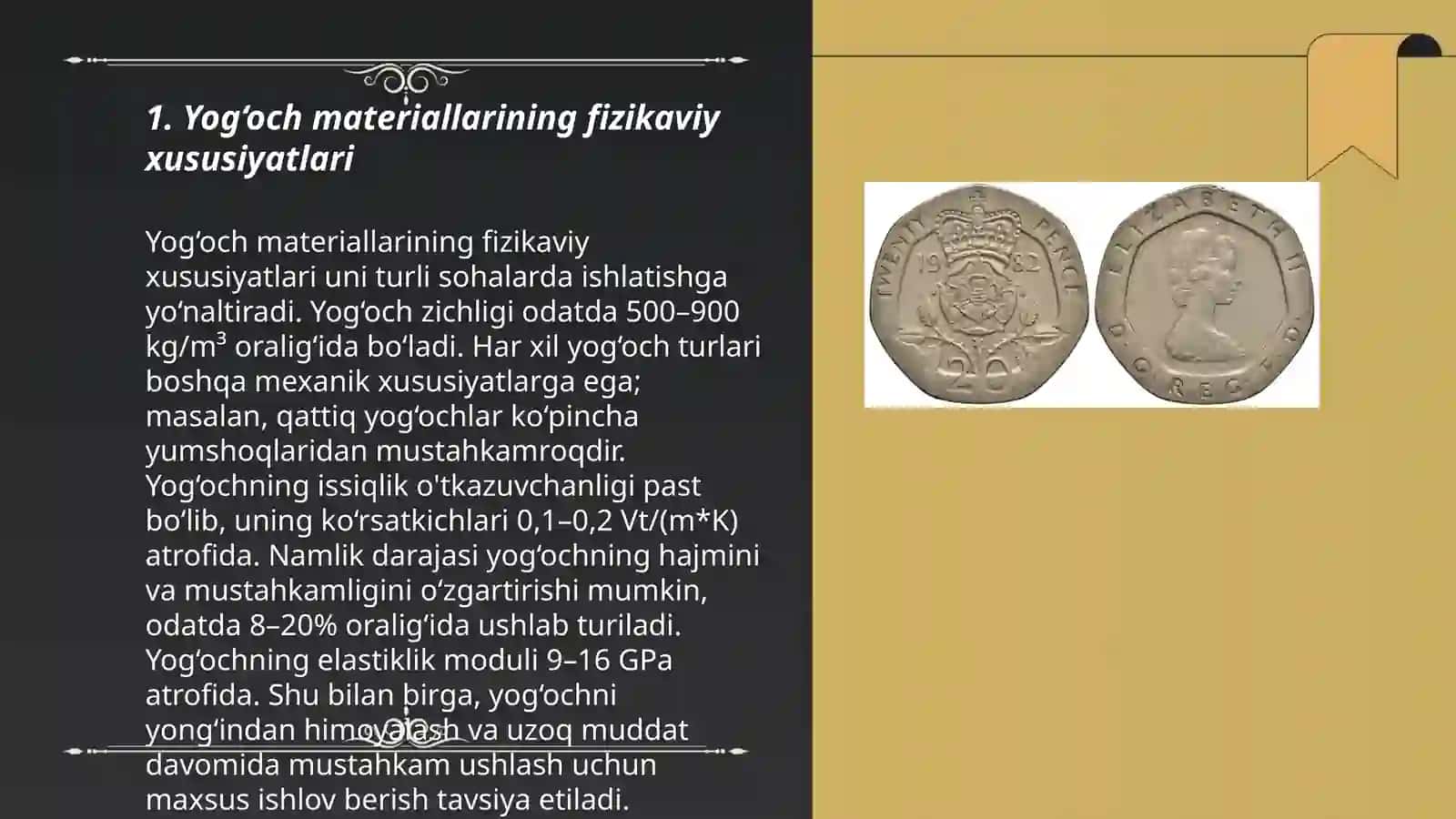 Yog‘och materiallarining fizikaviy xususiyatlari 3