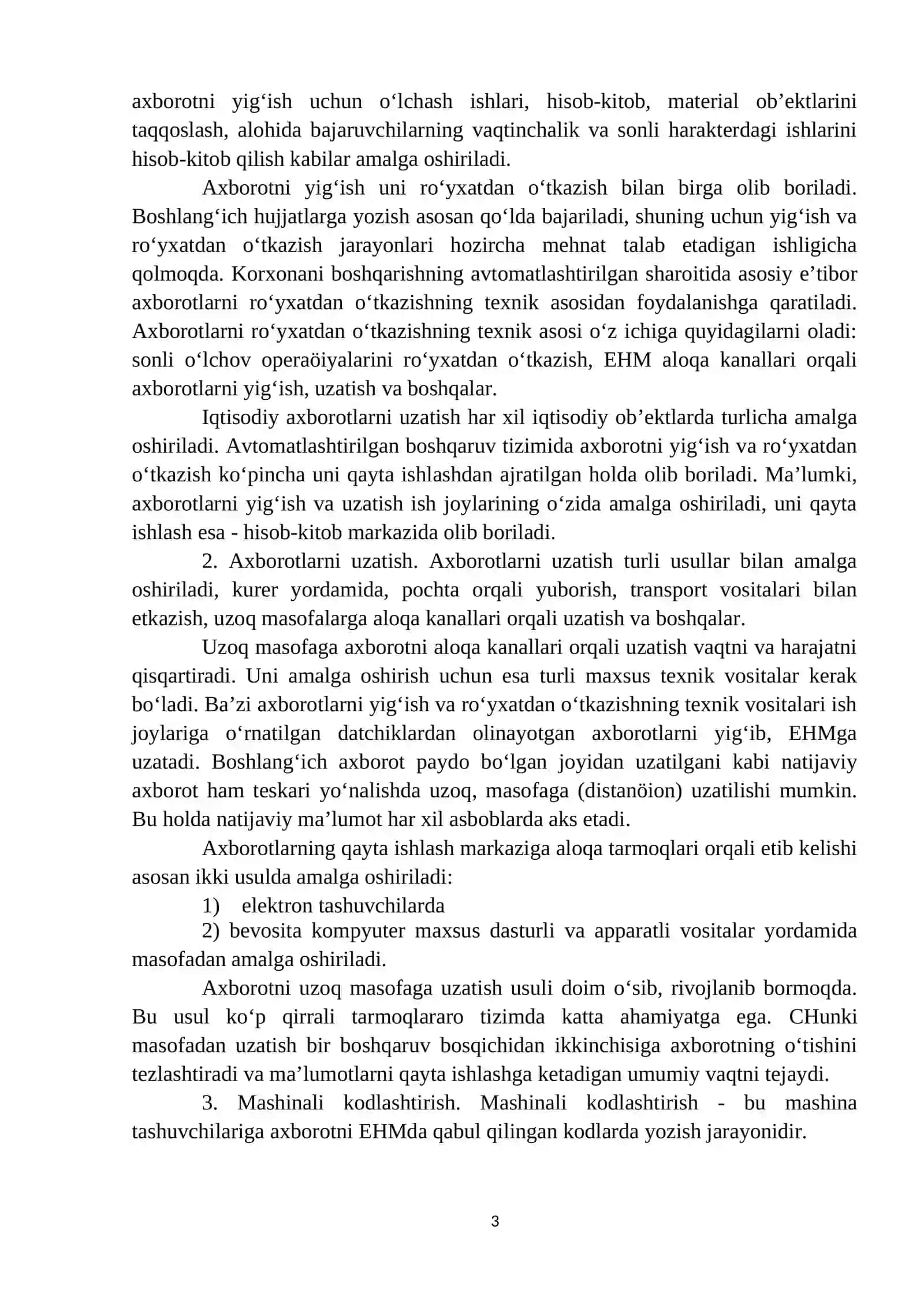 Axborot-kommunikasiya texnologiyalari-ning iqtisodi-yotdagi o’rni va vazifalari 3
