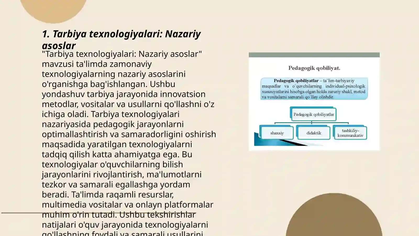 Tarbiya texnologiyalari: Nazariy asoslar 3