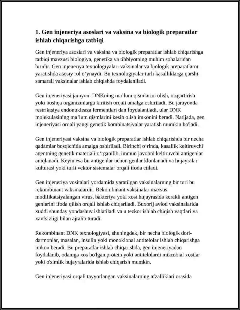 Vaksina va biologik preparatlar gen injeneriya usullari 3