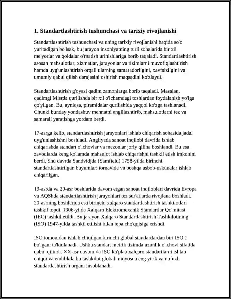 STANDARTLAR VA ULARNING XALQ XO‘JALIGIDAGI AXAMIYATI 3