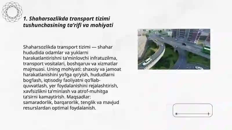 Shaharsozlikda transport tizimi tushunchasi 3