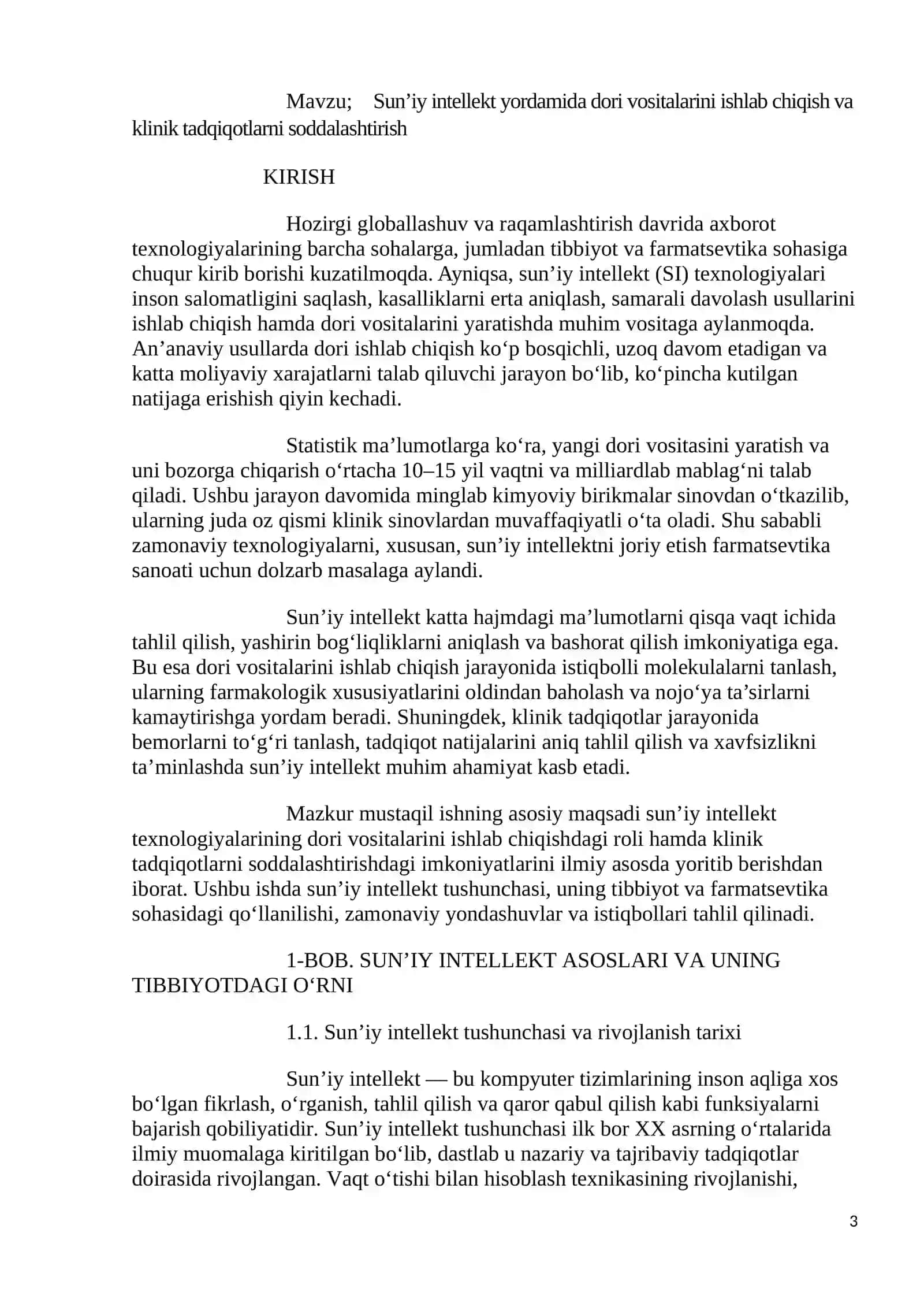 Sun’iy intellekt yordamida dori vositalarini ishlab chiqish va klinik tadqiqotlarni soddalashtirish 3