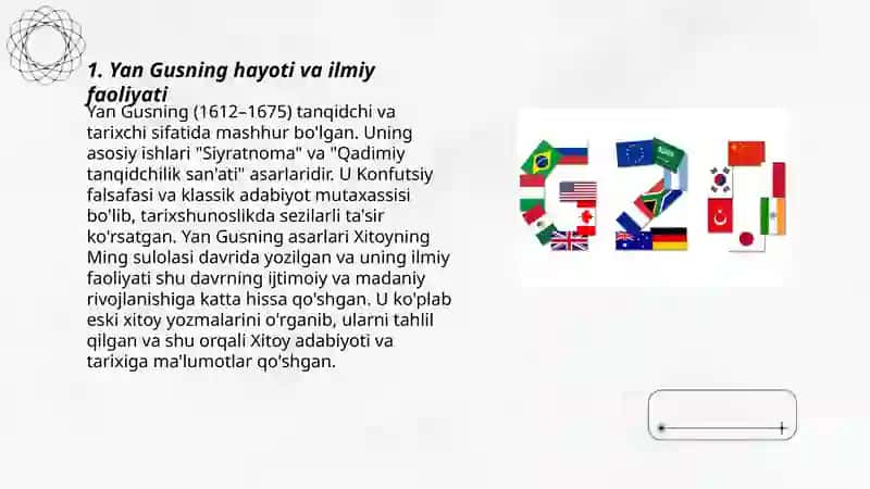 Yan Gusning dining, ijtimoiy va siyosiy qarashlari 3