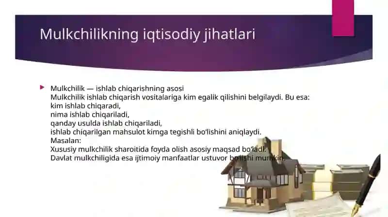 Mulkchilikning iqtisodiy va siyosiy jihatlari 3