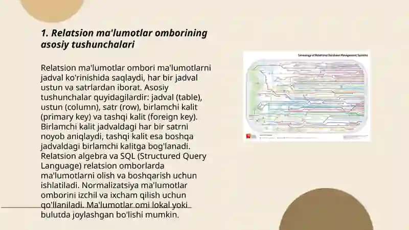 Relatsion ma‘lumotlar omborini dasturlash texnologiyalari 3