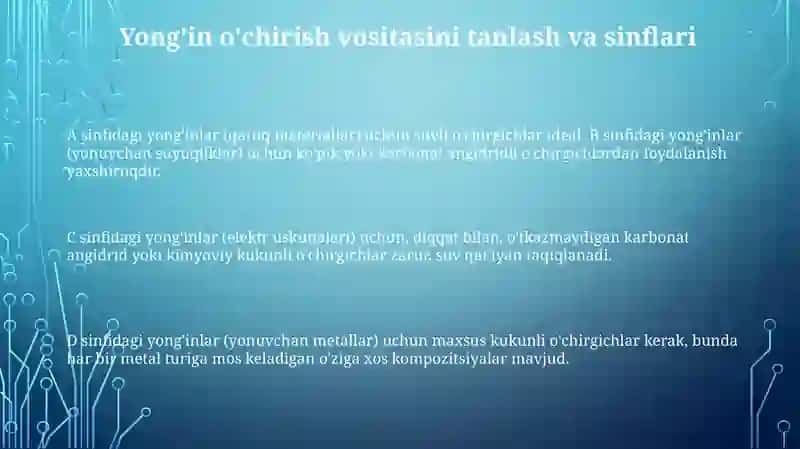 O't o'chirish jihozlarini to'g'ri tanlash va foydalanish yo'llari 3