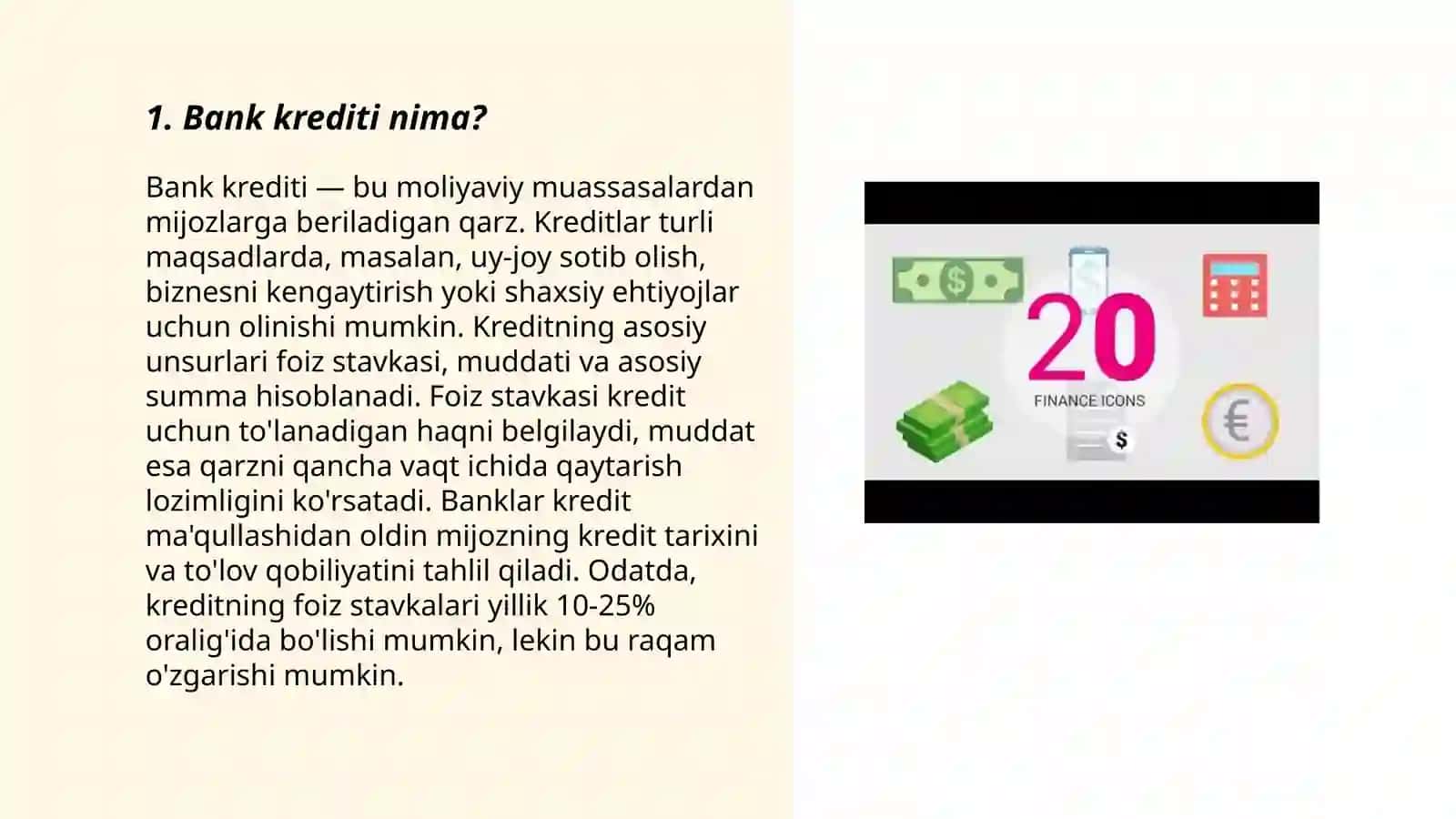 Bank krediti hisobiga moliyalashtirish bo'yicha qo'yiladigan talablar 3