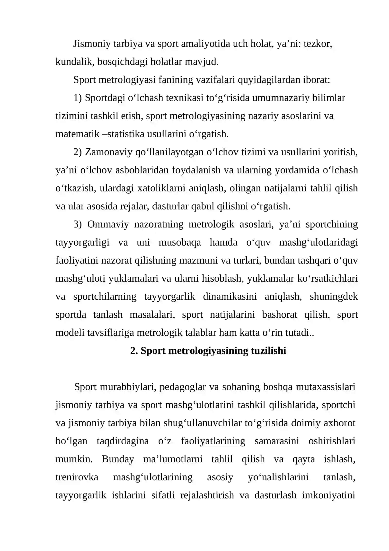 Sport metrologiyasi 3