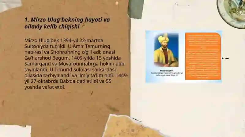 Mirzo Ulug'bek- davlat arbobi va buyuk olim 3