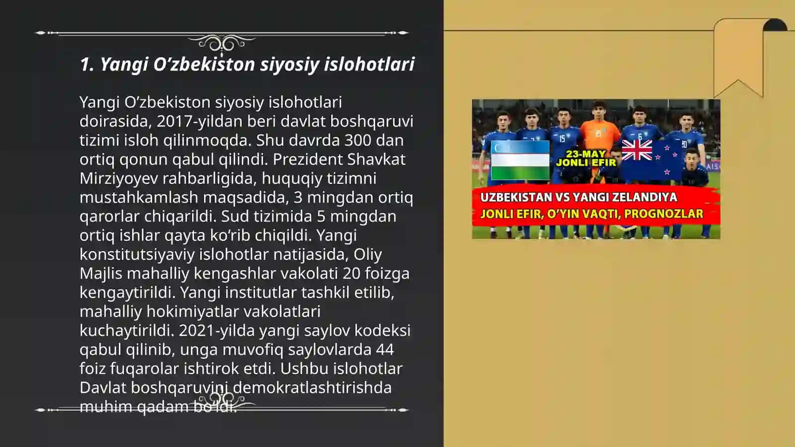 Yangi O'zbekiston siyosiy islohotlari 3