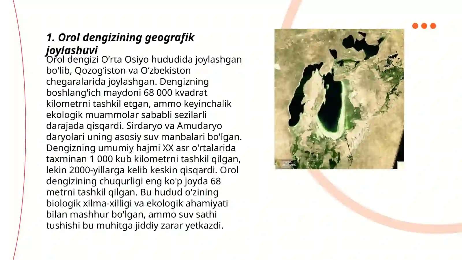 Orol dengizi haqida maʼlumot 3