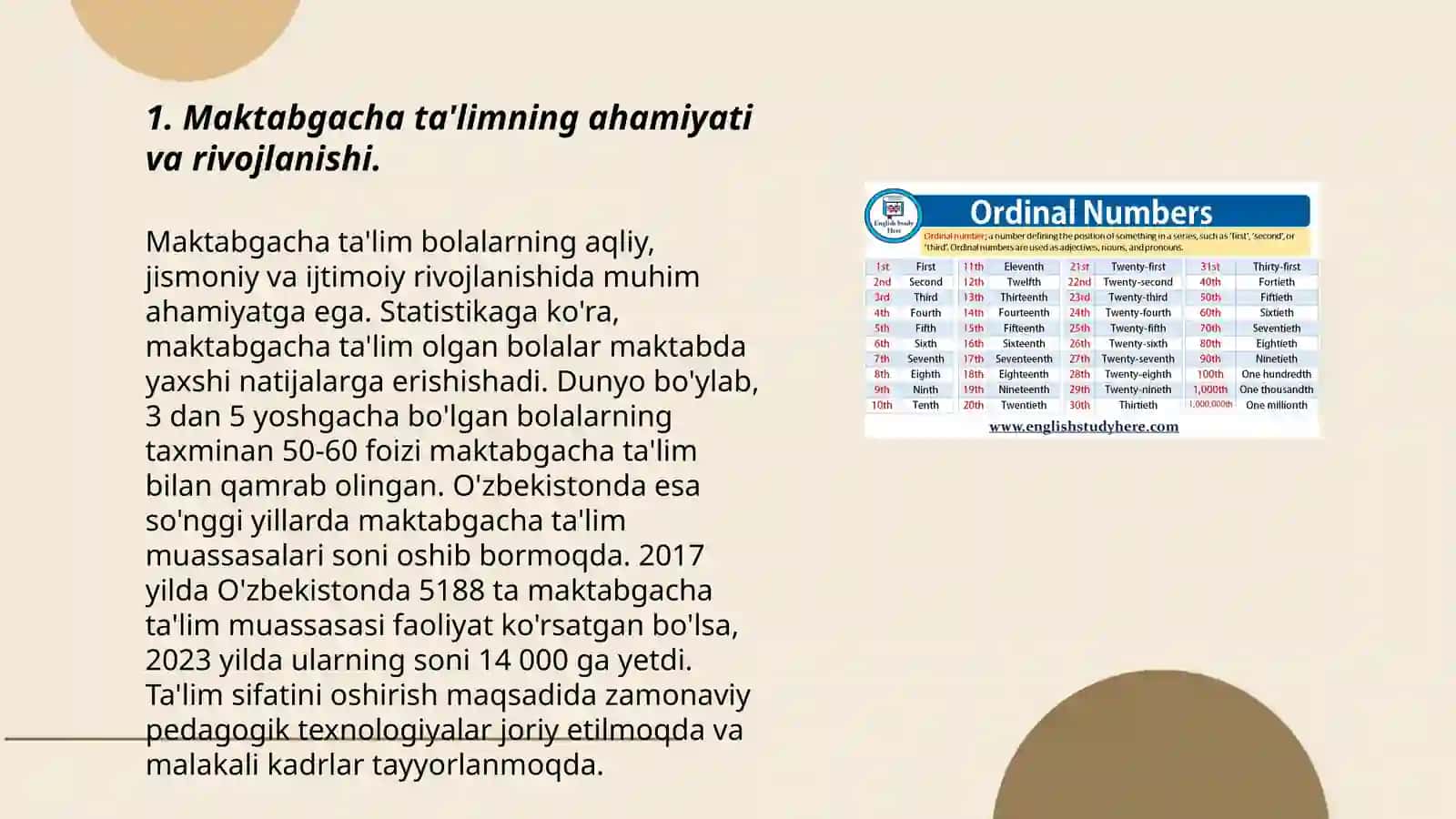O'zbekiston Respublikasining MTT. Ta'lim va Tarbiya to'g'risidagi qonuni 3