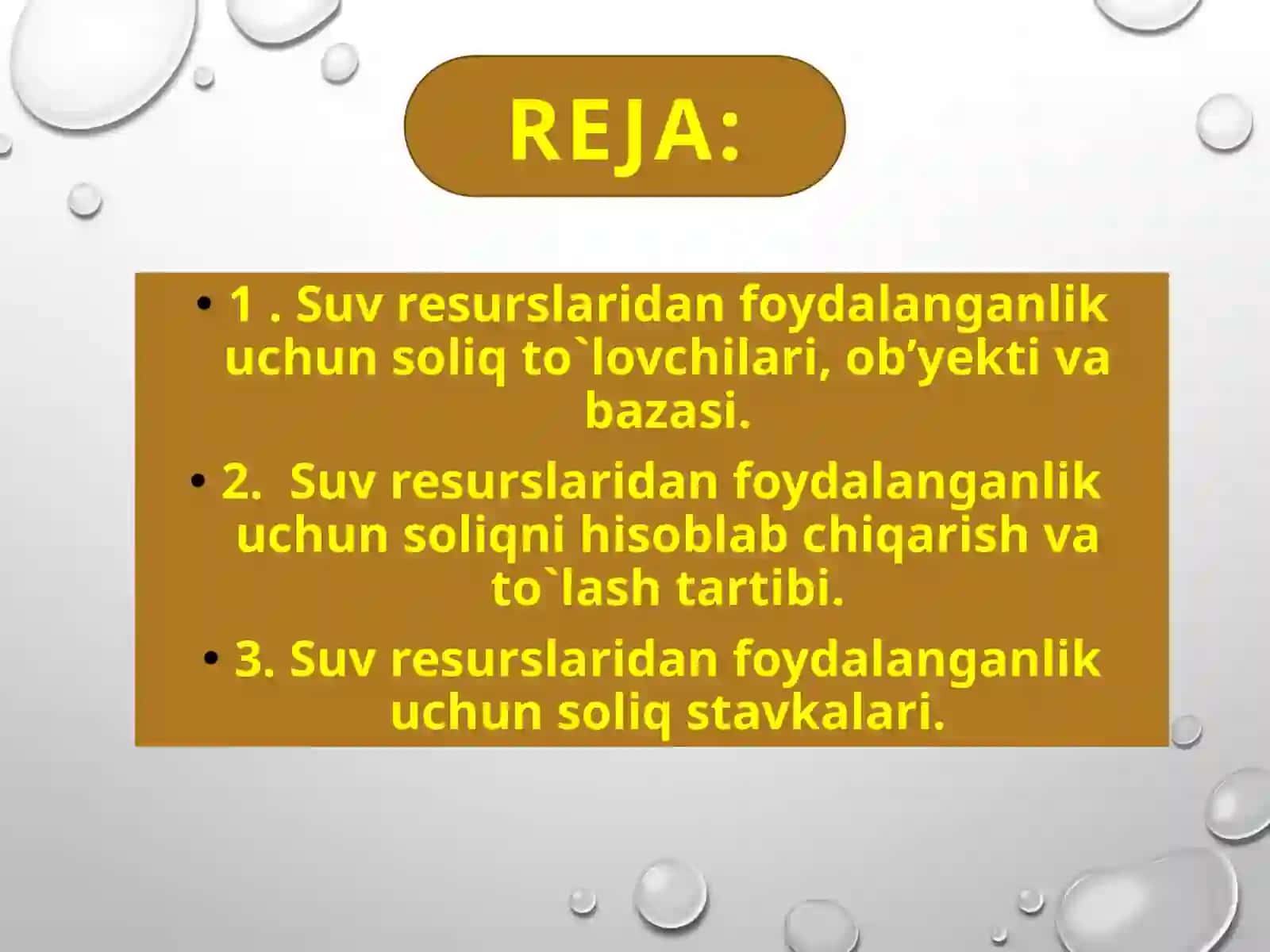 Suvresurslaridan Foydalanganlik Uchun Soliq 3