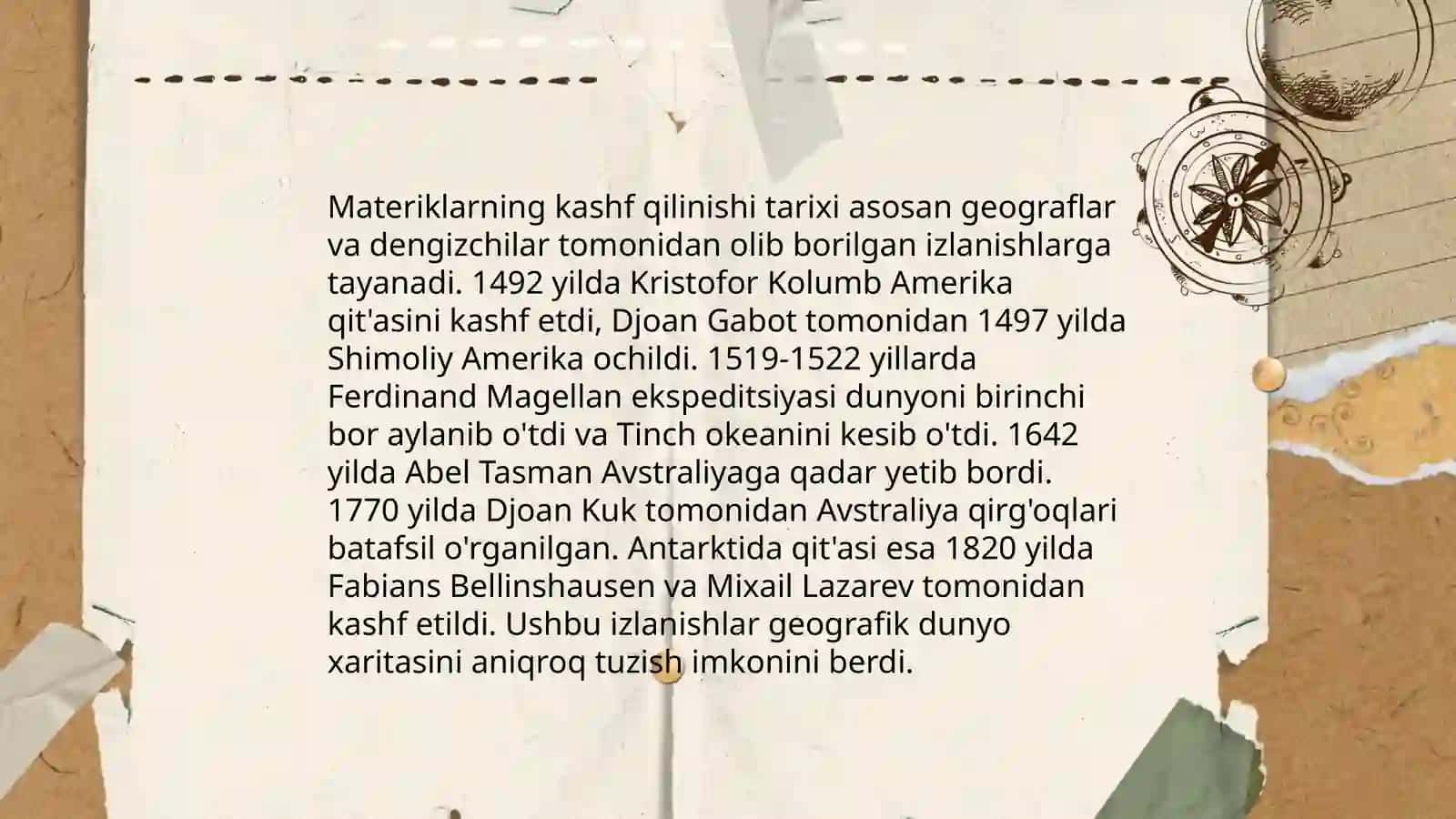 Materiklarning o'rganilish tarixi 3