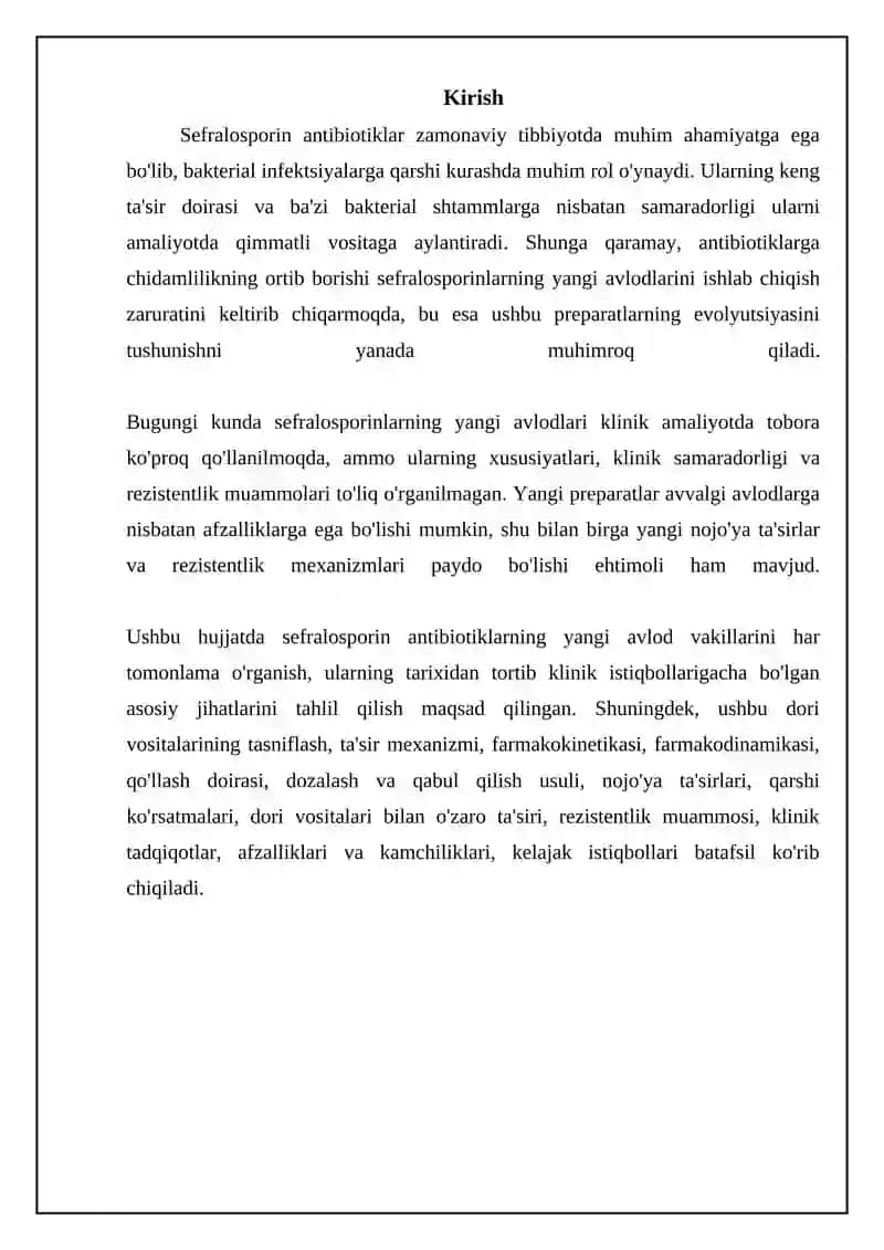 Sefalosporinli antibiotiklarning yangi avlodi vakillari 3