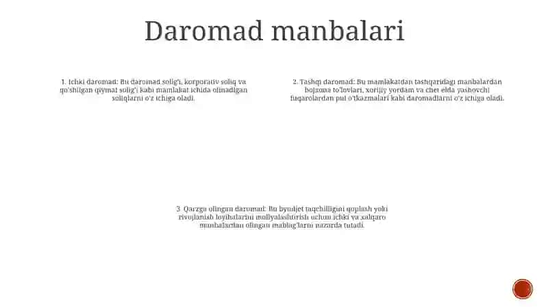 Davlat Byudjeti Daromadlari Hisobi 3