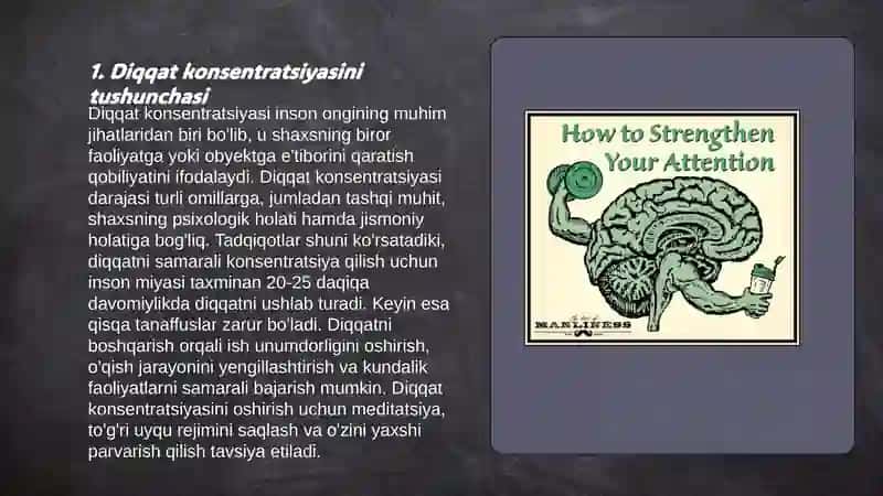 Diqqat konsentratsiyasini eksperimental òrganish 3