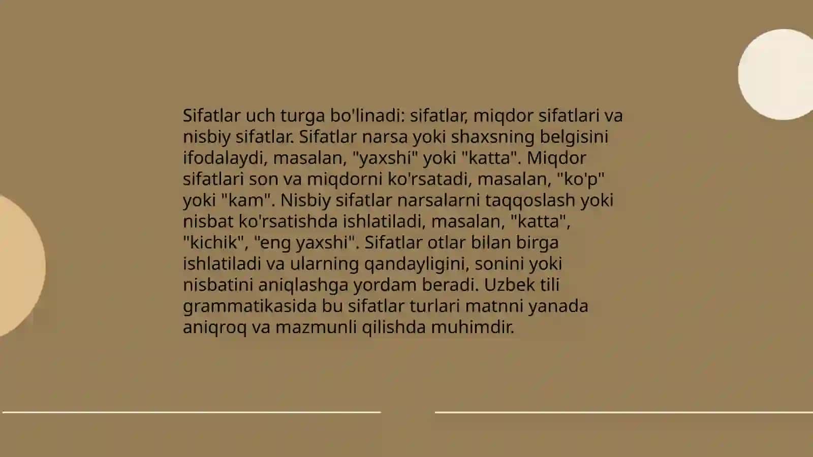Sifatlar turlari 3