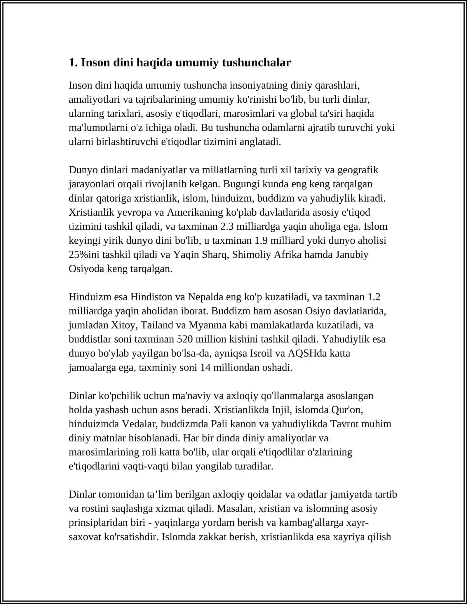 INSON DINI MABALARI AQIDAVIY MAKTABLAR 3