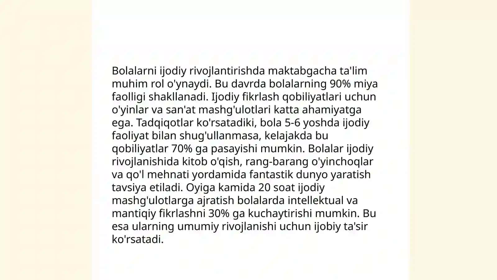 Bolalarni ijodiy rivojlantirish tashkiloti 3