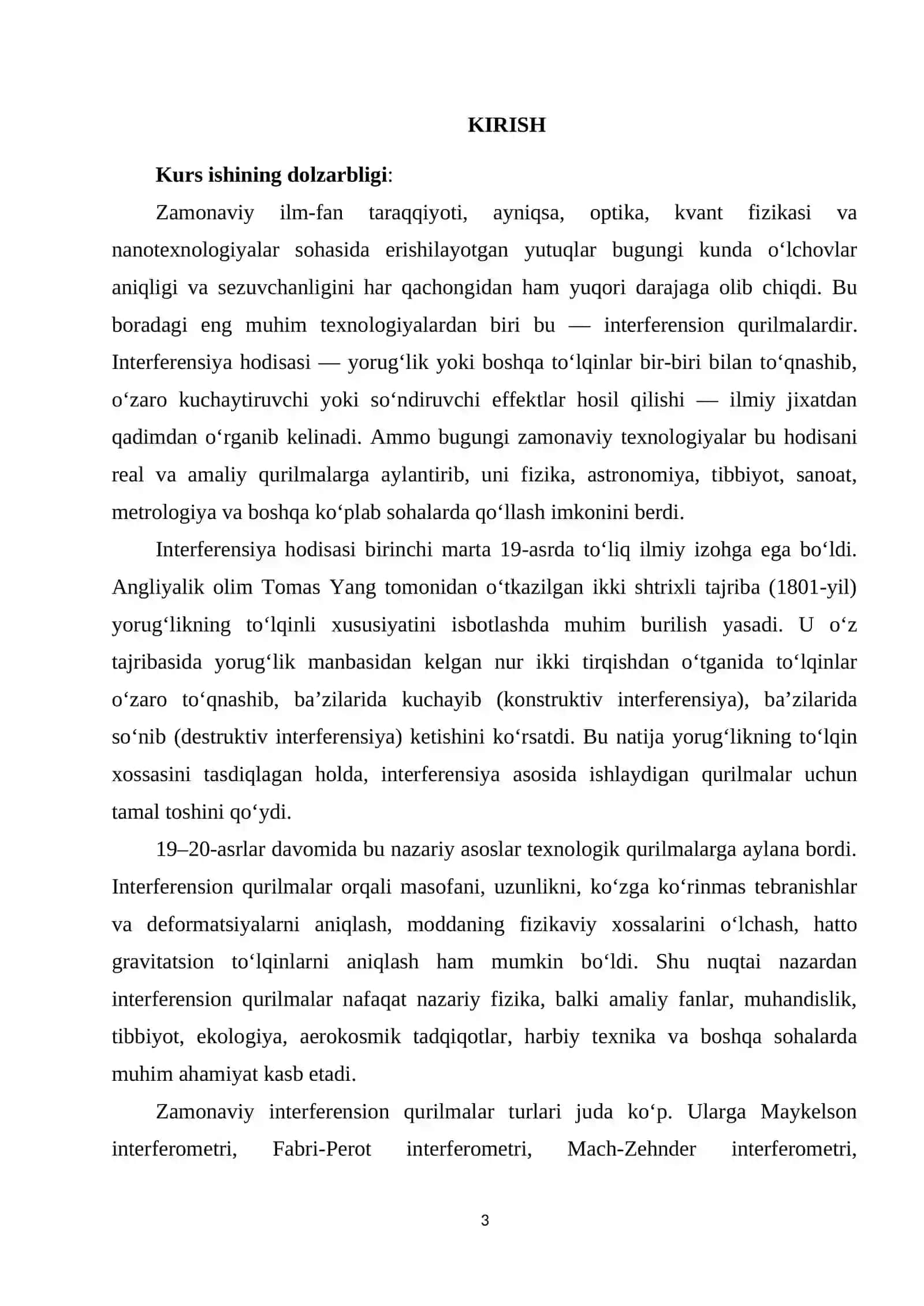 KURS ISHI "ZAMONAVIY INTERFERENSION QURILMALAR" 3