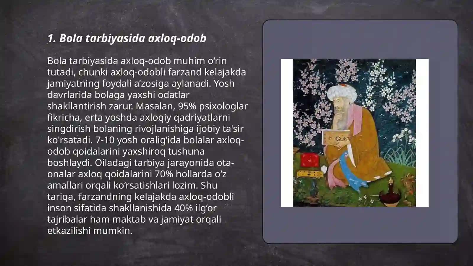 Kaykovusning "Qobusnoma" asarida bola tarbiyasi 3